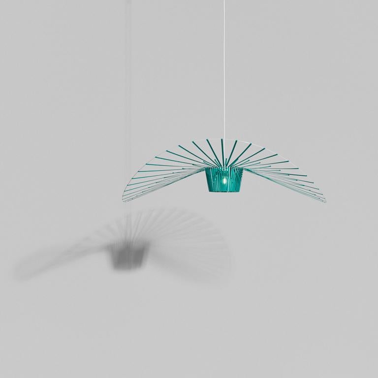 Contemporary PETITE FRITURE Vertigo, Medium Pendant Lamp, Emerald, Limited Edition