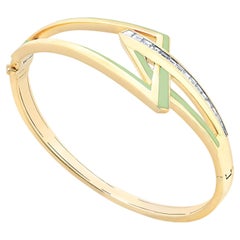 Vertigo Obtuse Bracelet - 18 Carat Yellow Gold and White Diamond