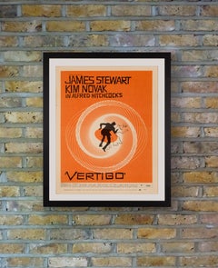 'Vertigo' Original Vintage US Window Card Movie Poster, 1958