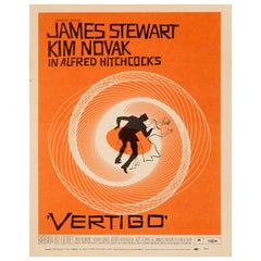 vertigo - Affiche de film originale et vintage pour les États-Unis:: 1958