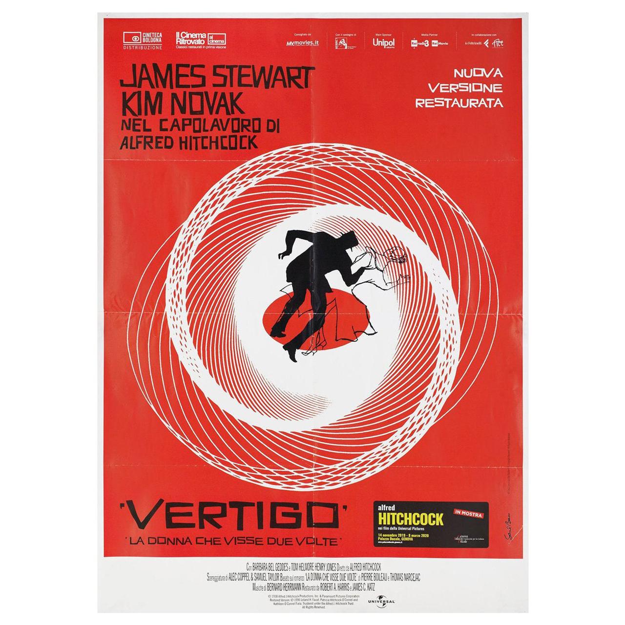 'Vertigo' R2019 Italian Due Fogli Film Poster