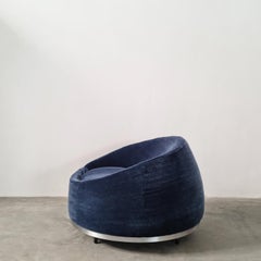 Vertigo Rotatable Sessel von Nube Italia, Mohair neu gepolstert, 1980er Jahre