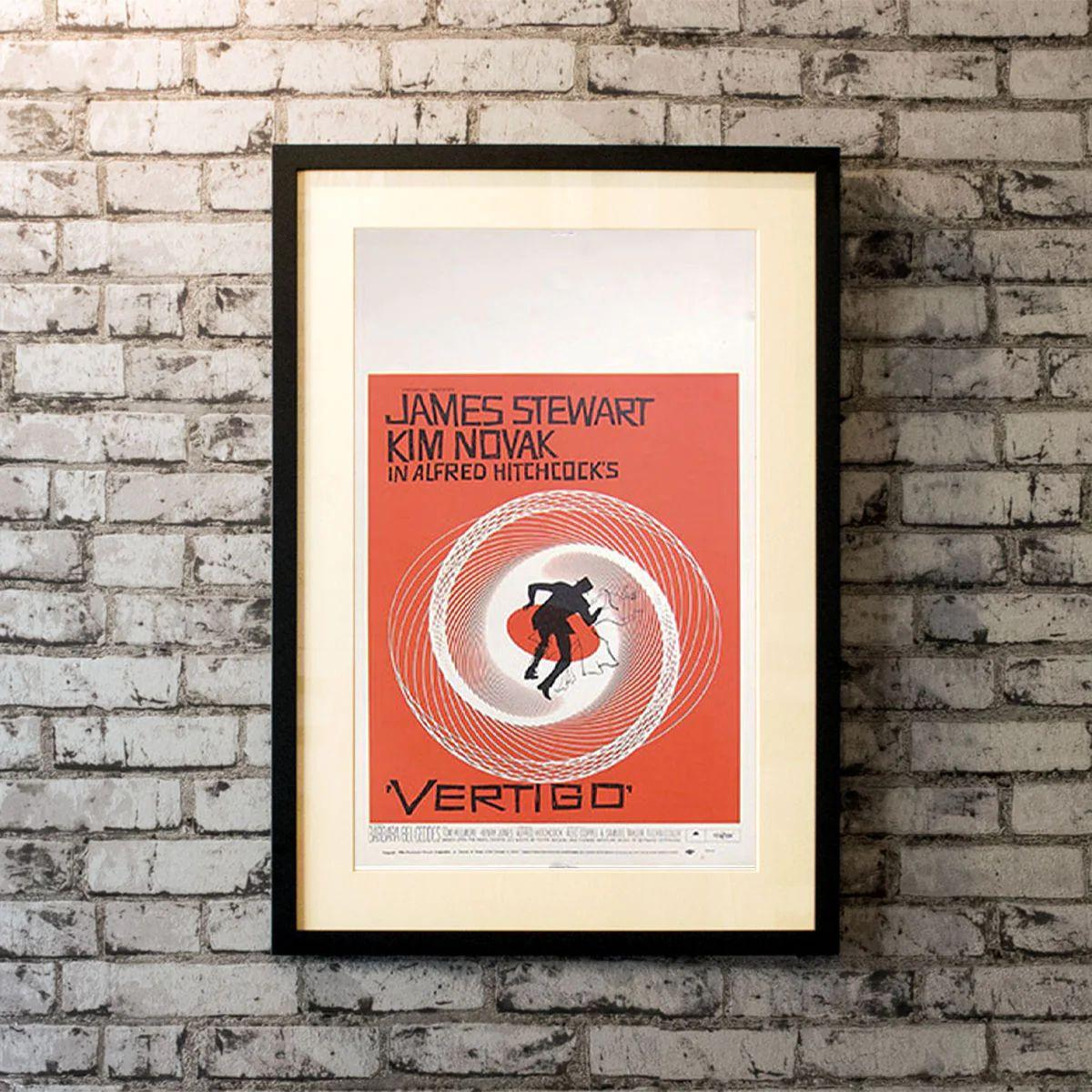 Vertigo, Unframed Poster, 1958

Original Window Card (14 X 22 Inches). A former San Francisco police detective juggles wrestling with his personal demons and becoming obsessed with the hauntingly beautiful woman he has been hired to trail, who may