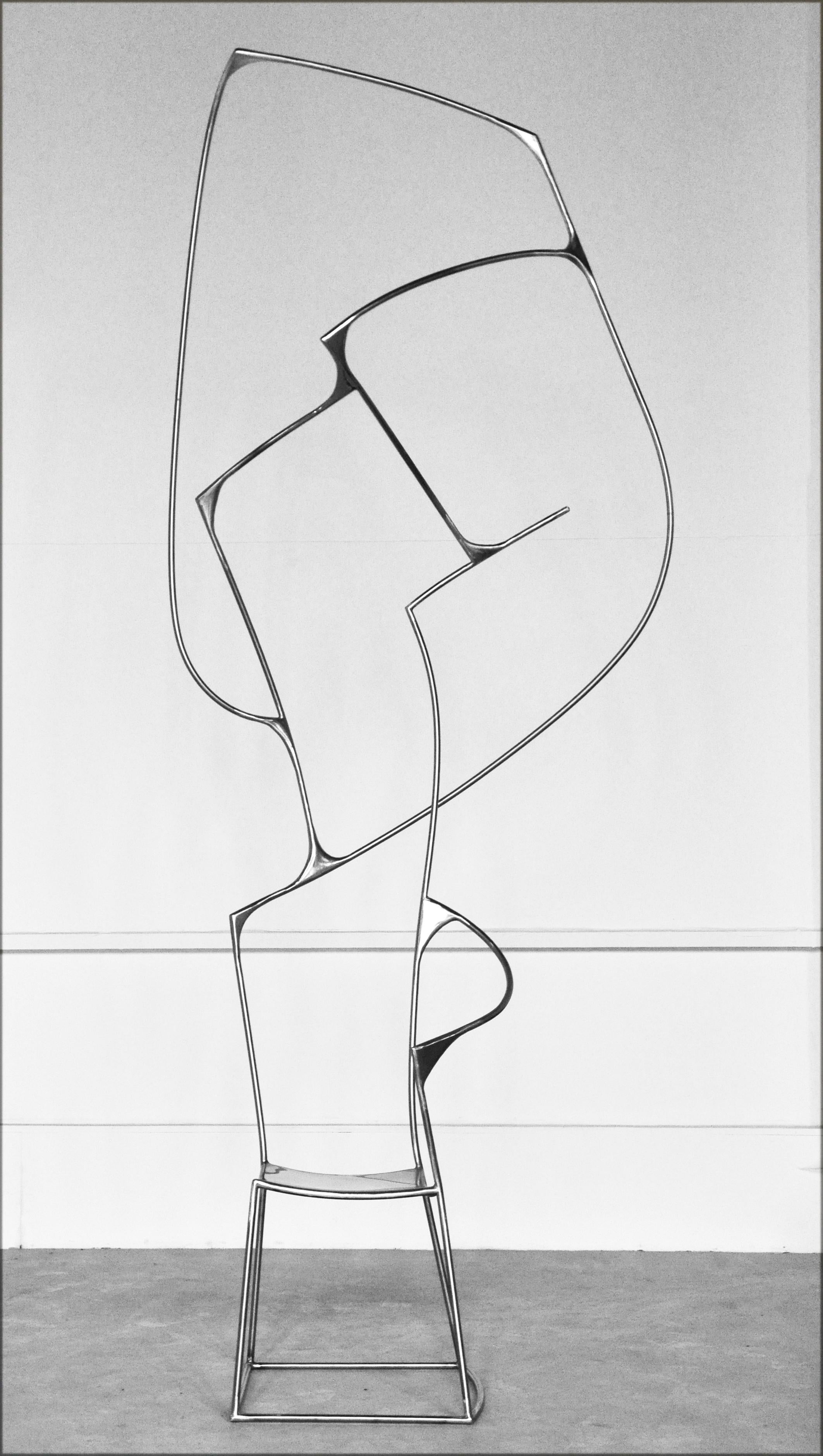 Belgian Vertigo V Sculptural Chair by Pol Quadens For Sale