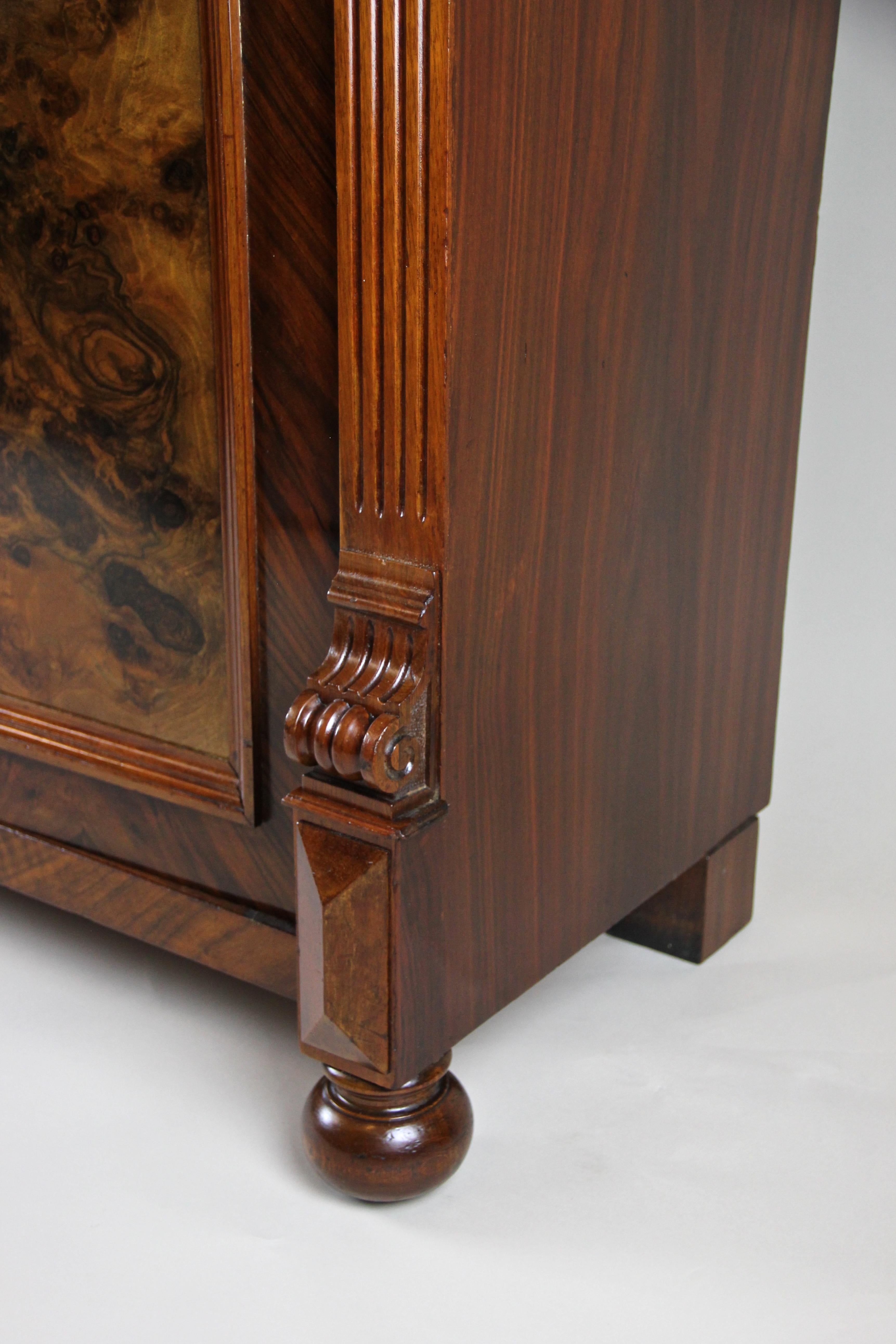 19th Century Nutwood Half Cabinet/ Vertiko, Austria, circa 1880 For Sale 2