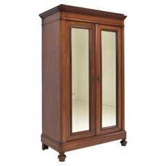 Vertiko High Dresser Armoire with Mirrored Doors in Mahogany, circa 1900