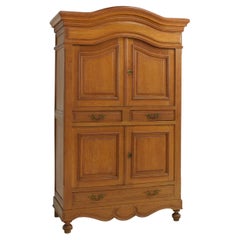 Vertiko Tall Chest of Drawers / Cupboard in Solid Oak, 1880