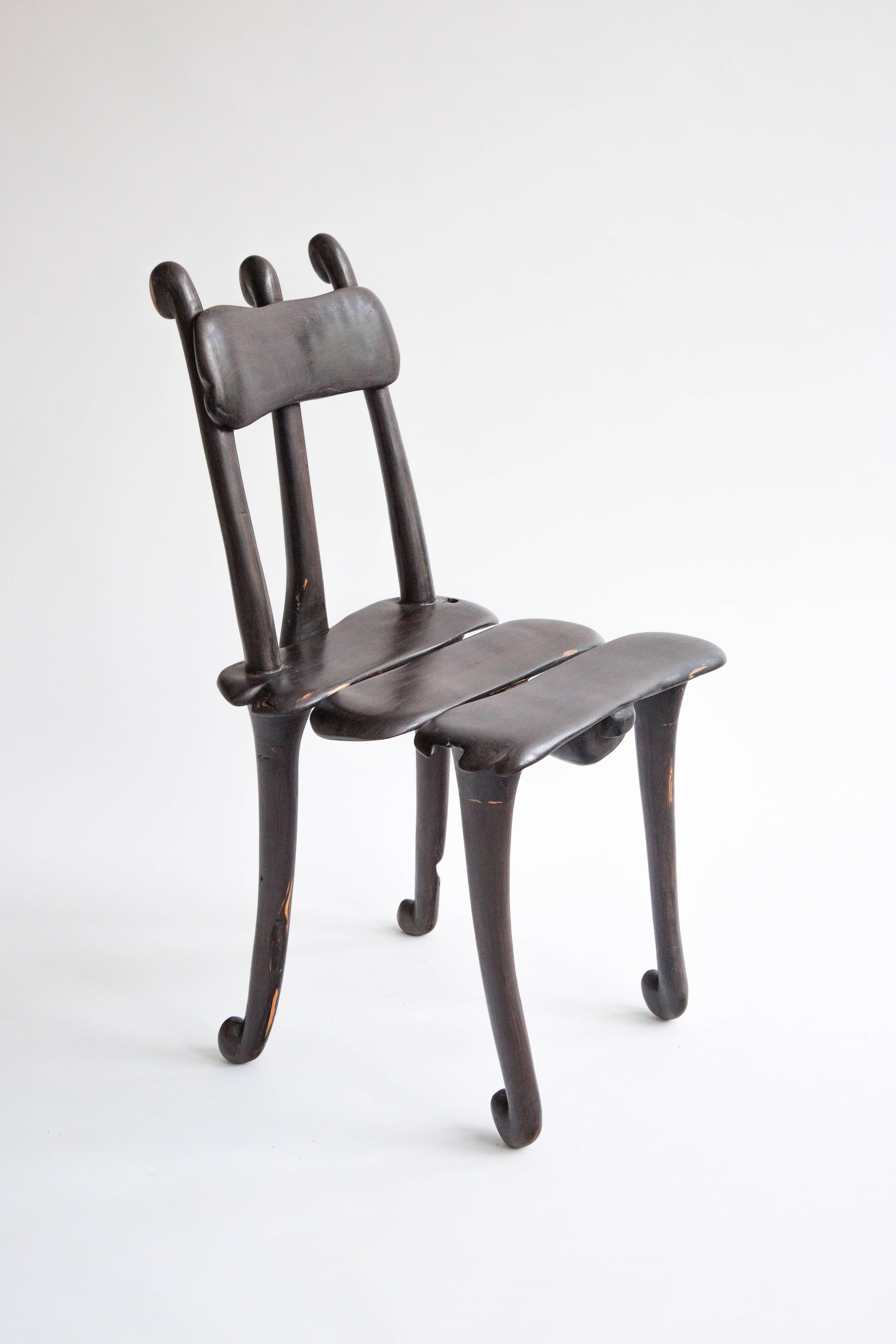 Contemporary Vertrabrae hardwood chair