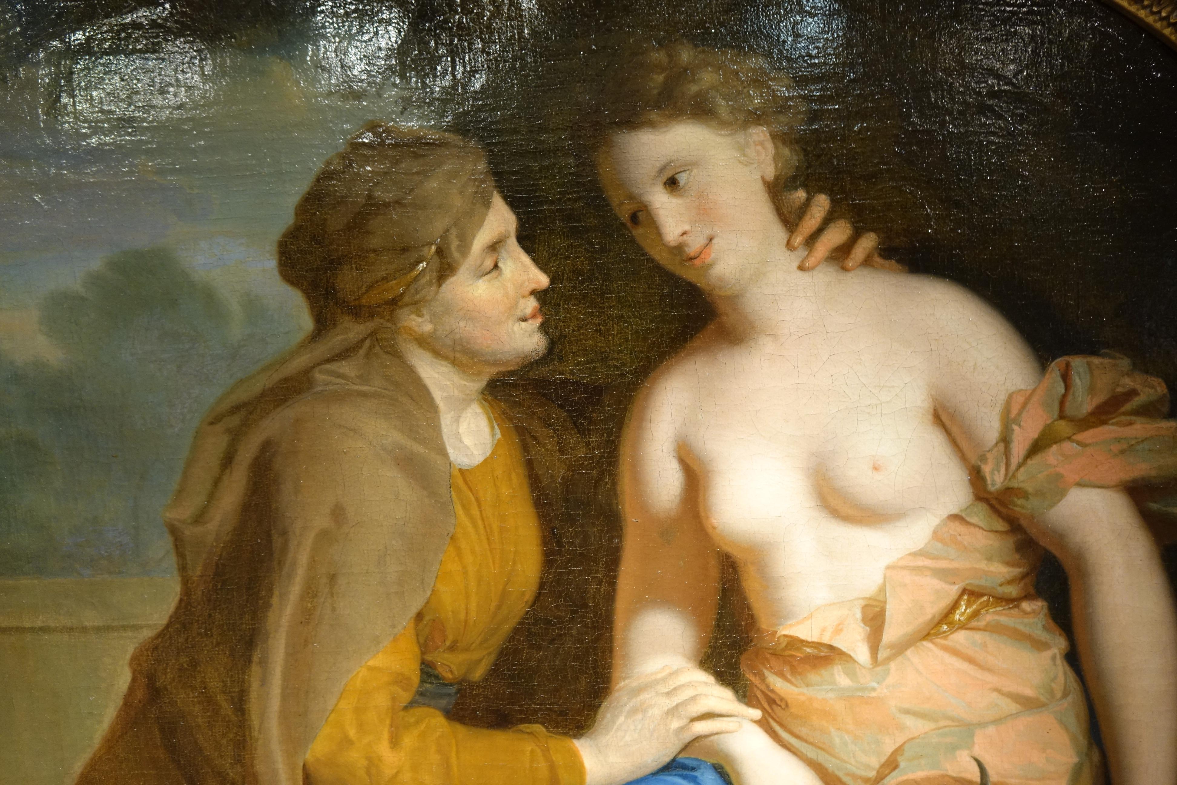 Vertumnus and Pomona , Oil on Canvas Attributed to F.A. Verdier For Sale 5