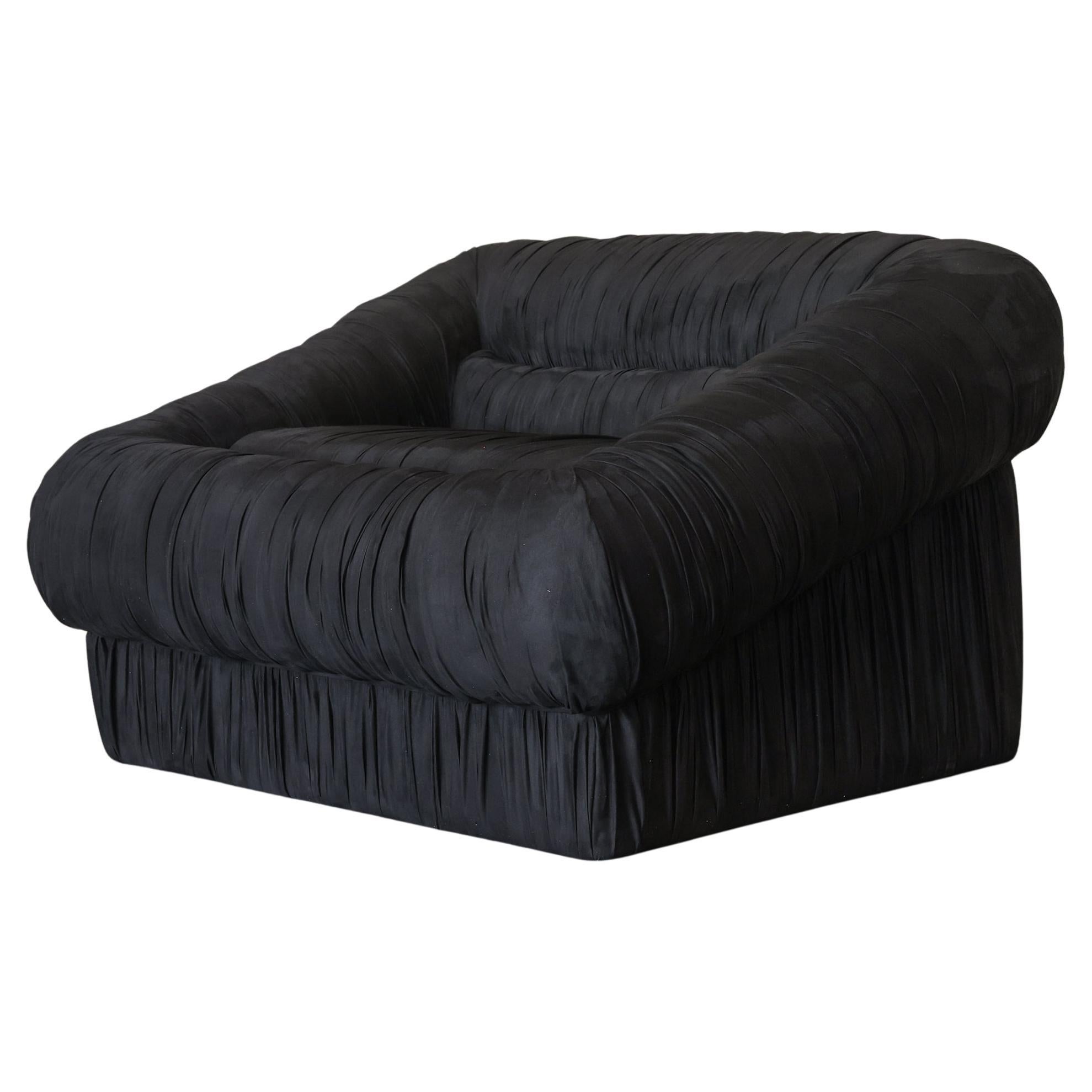VERVE LOUNGE CHAIR - Faux Black Suede by SHO MODERN