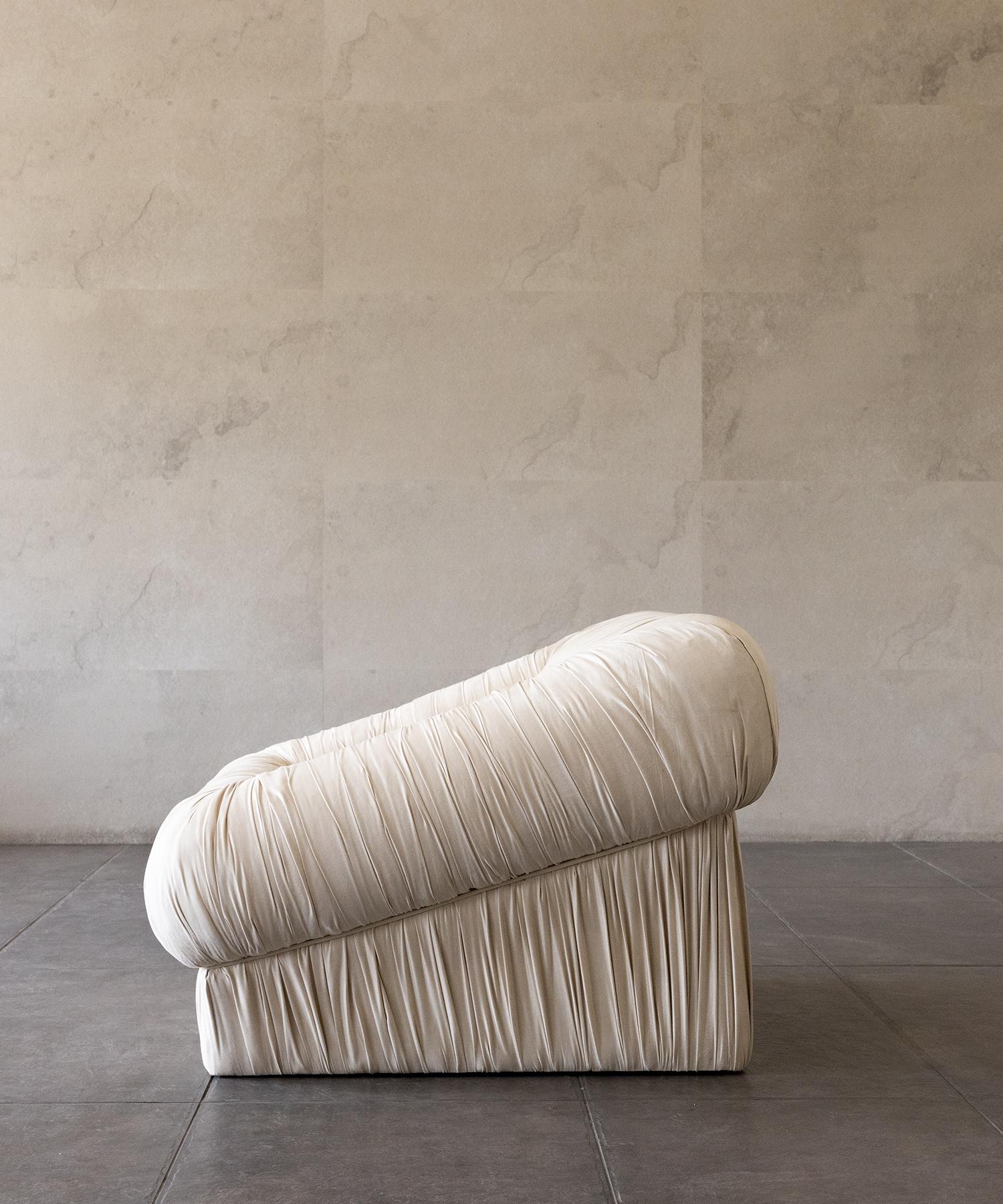 Indian VERVE LOUNGE CHAIR - Faux Sand Suede by SHO MODERN