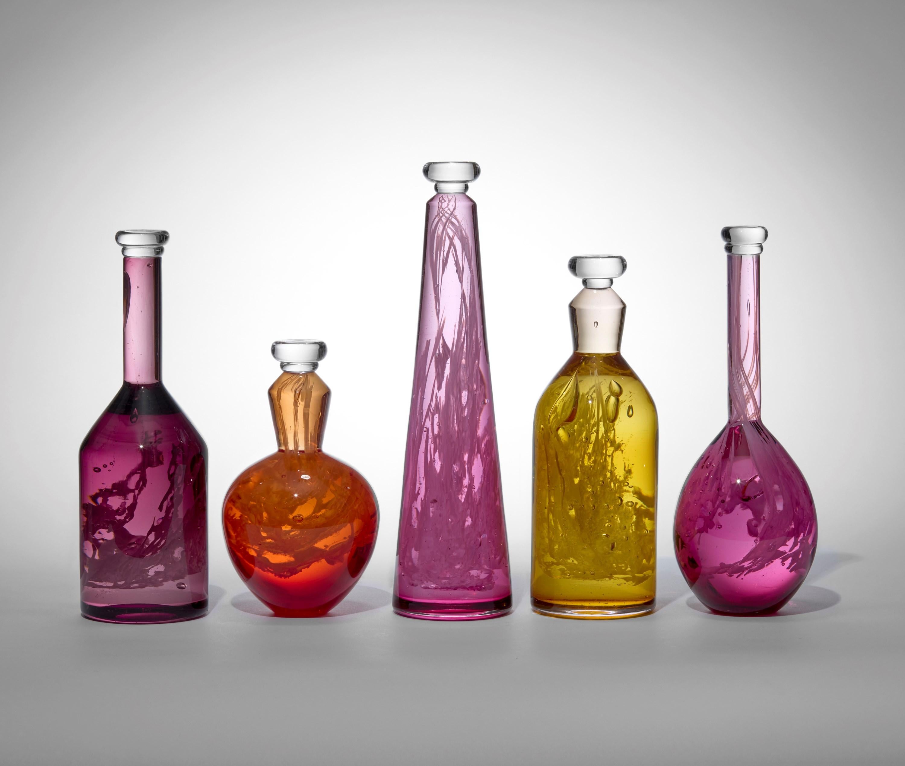 Britannique installation en verre soufflé rose/jaune Verve de Louis Thompson & Pratibha Mistry en vente