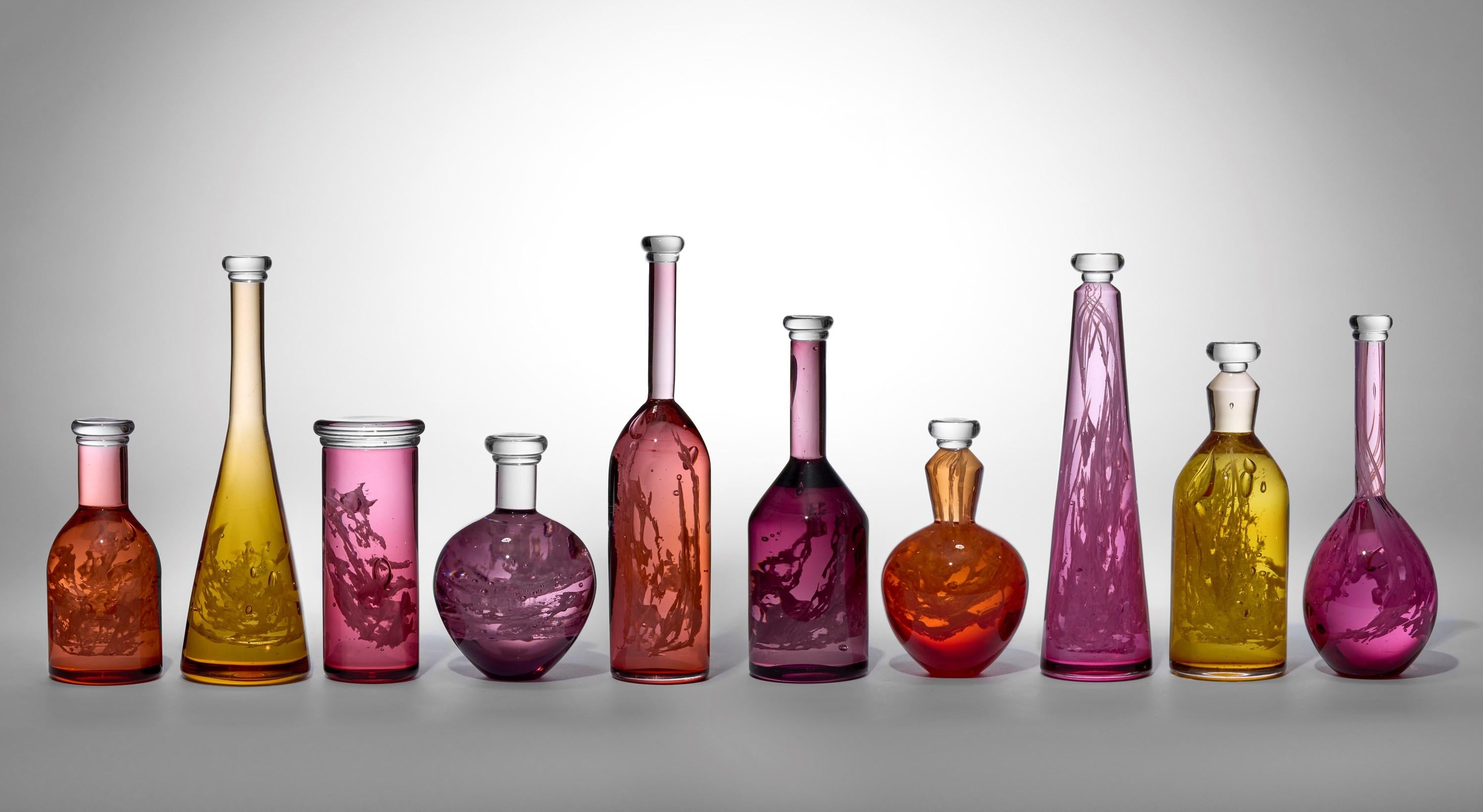 installation en verre soufflé rose/jaune Verve de Louis Thompson & Pratibha Mistry Neuf - En vente à London, GB