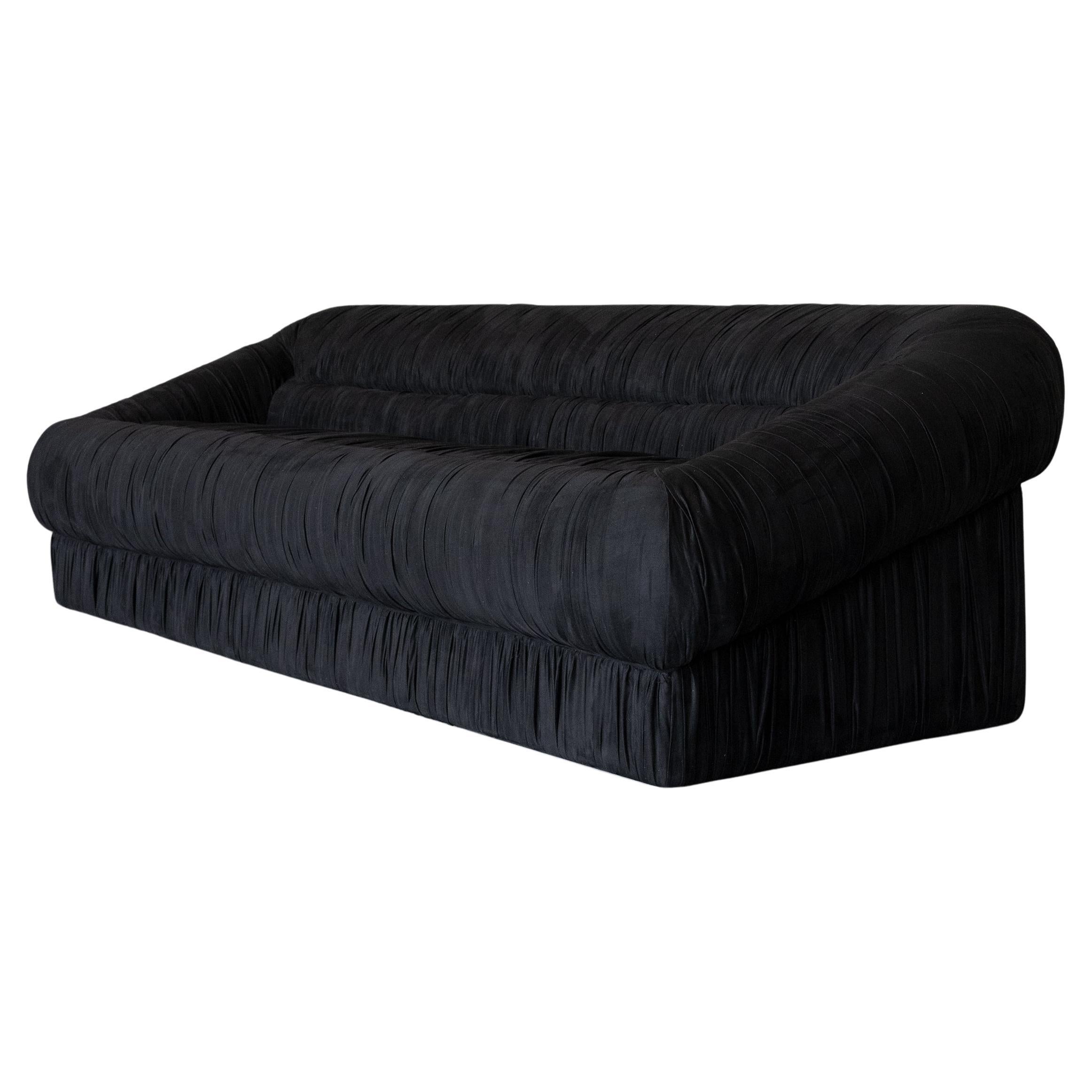 VERVE SOFA - Faux Black Suede by SHO MODERN