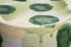 Verveine Tabouret unique en grès émaillé de Pascale Girardin