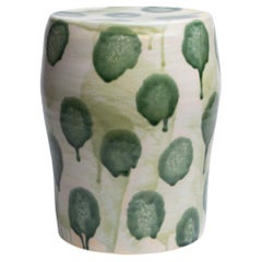 Verveine Tabouret unique en grès émaillé de Pascale Girardin