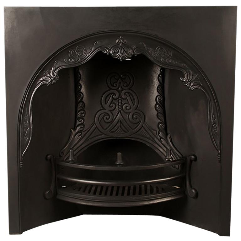 Very Attractive Antique Early Victorian Arched Register Grate, circa 1850 For Sale