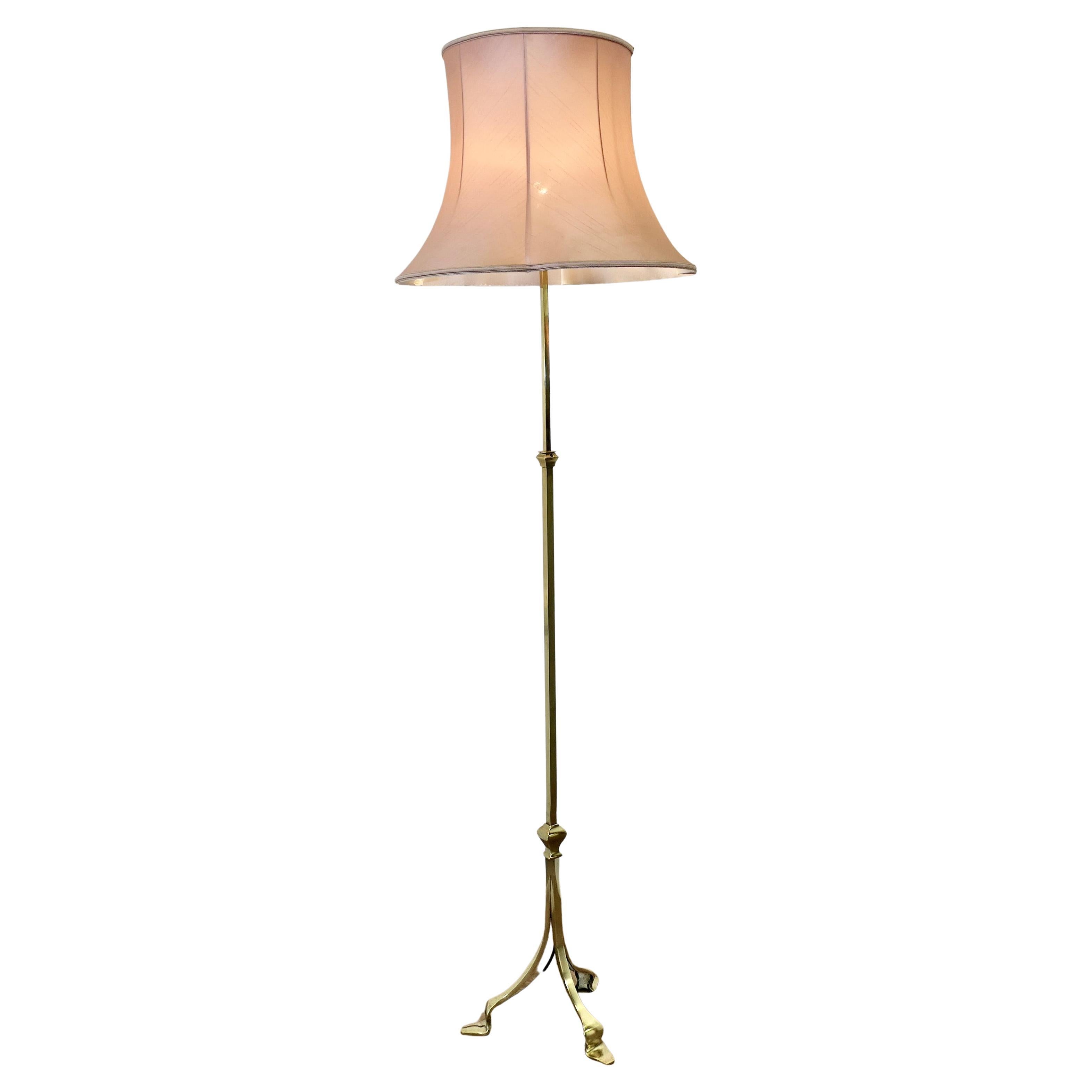 Very Attractive Arts and Crafts Brass Floor Lamp, Standard Lamp