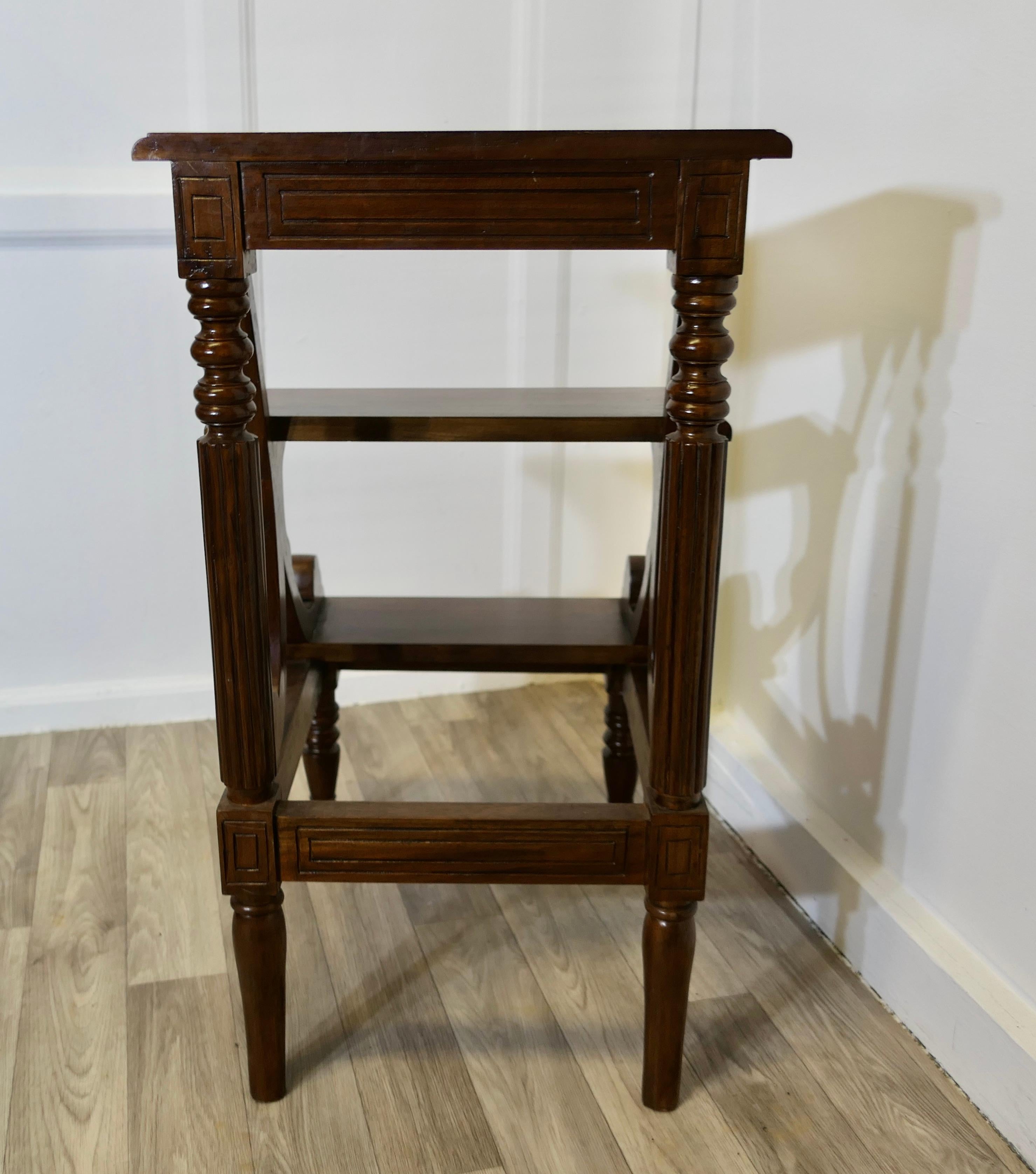 Very Attractive Edwardian Style Library Steps   This is a sturdy solid piece 1
