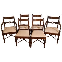 Very Attractive Set of Six Regency Dining Chairs
