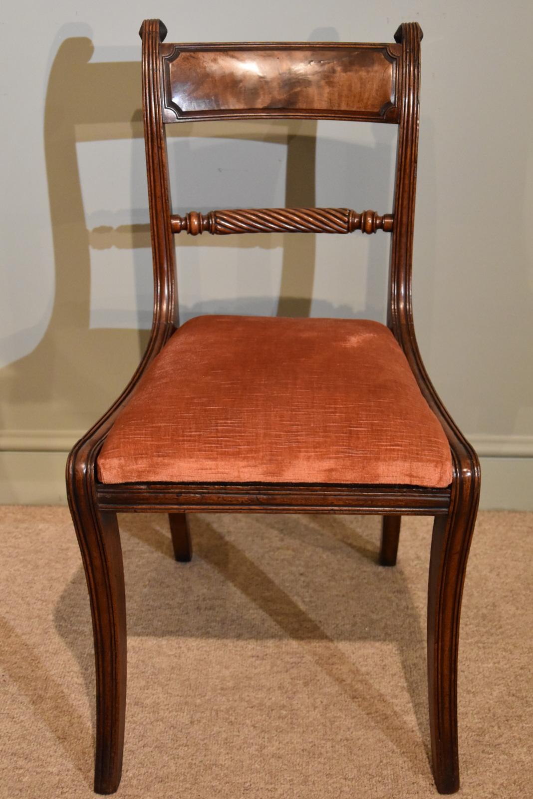 19th Century Very Attractive Set of Ten Harlequin Regency Dining Chairs