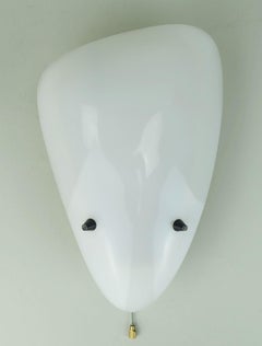 very beautiful 1950s SCONCE tele ambiance metal mesh with white acrylic shade