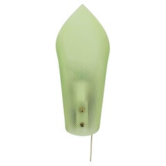 Vintage very beautiful 1950s SCONCE with green acrylic shade