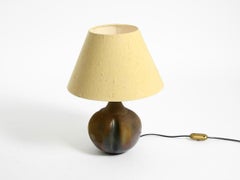 Very beautiful 1960s ceramic table lamp with original fabric shade
