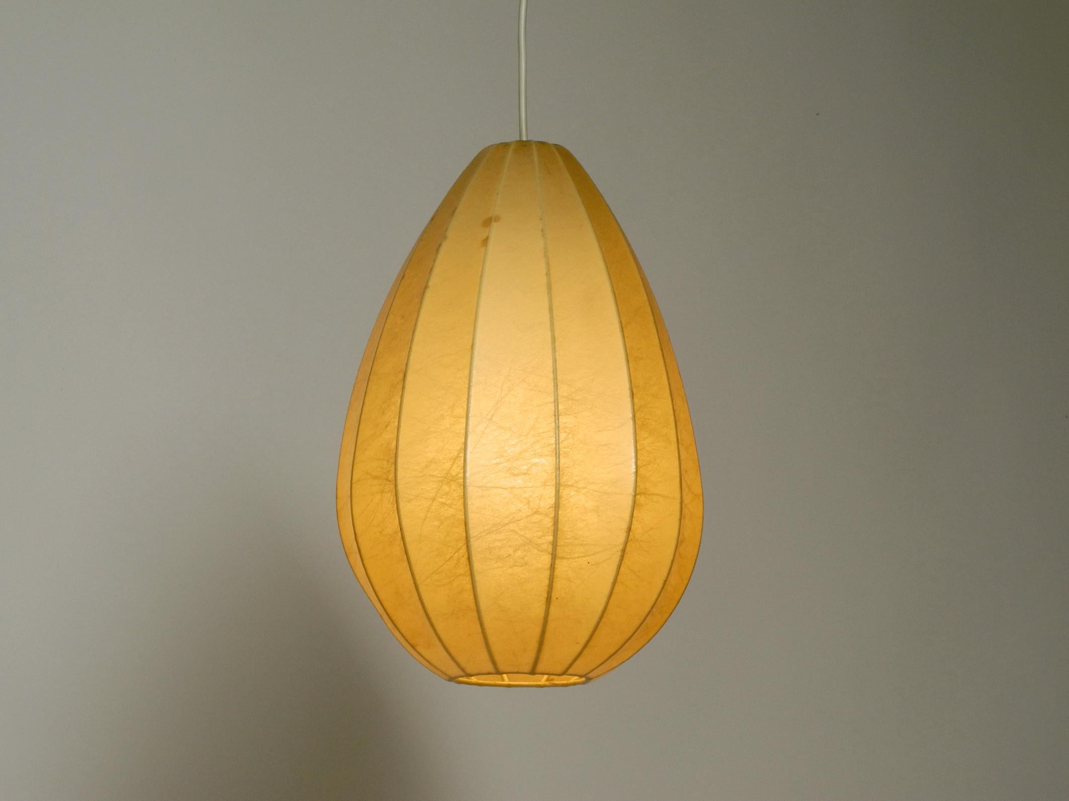European Very beautiful 1960s vintage Cocoon pendant lamp in a minimalist design