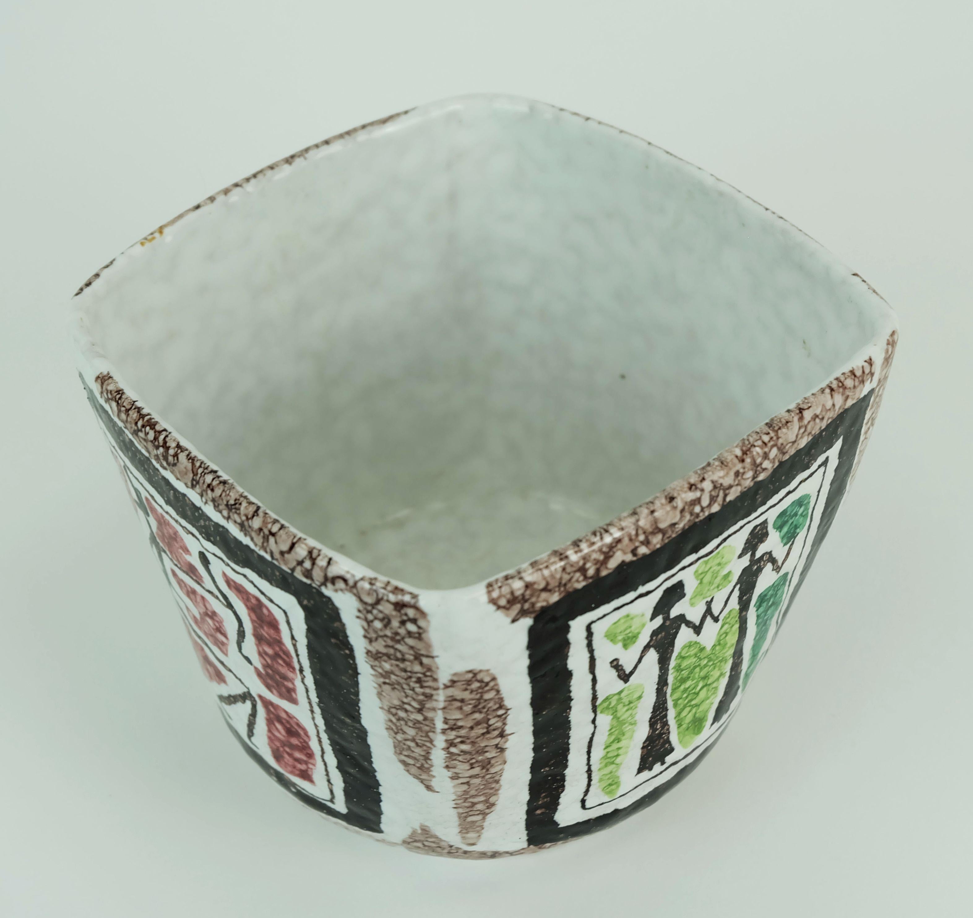 Mid-Century moderno very beautiful and decorative small mid century PLANT POT cachepot italy 625/208 in vendita