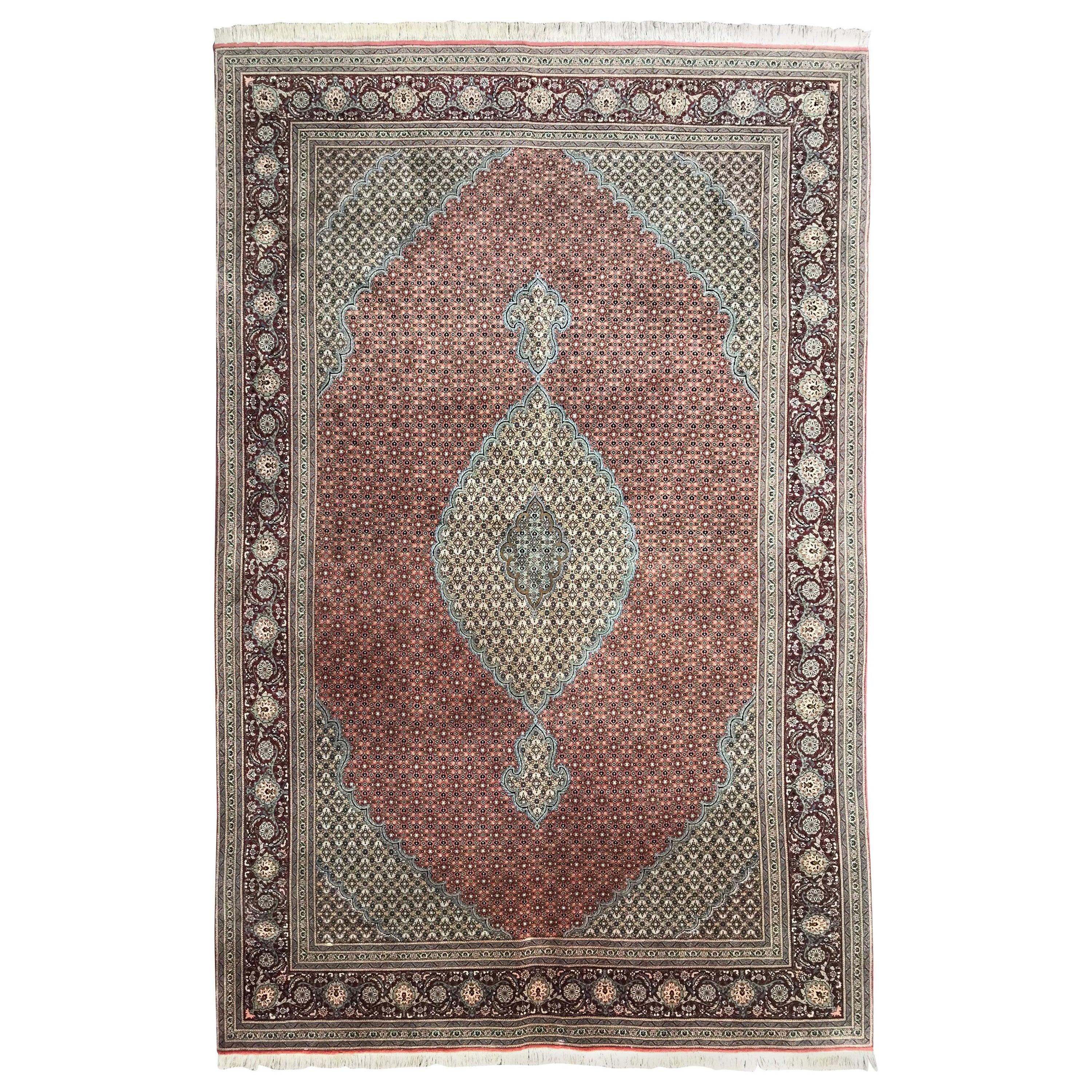 Bobyrug’s Very Beautiful and Fine Vintage Tabriz Rug For Sale