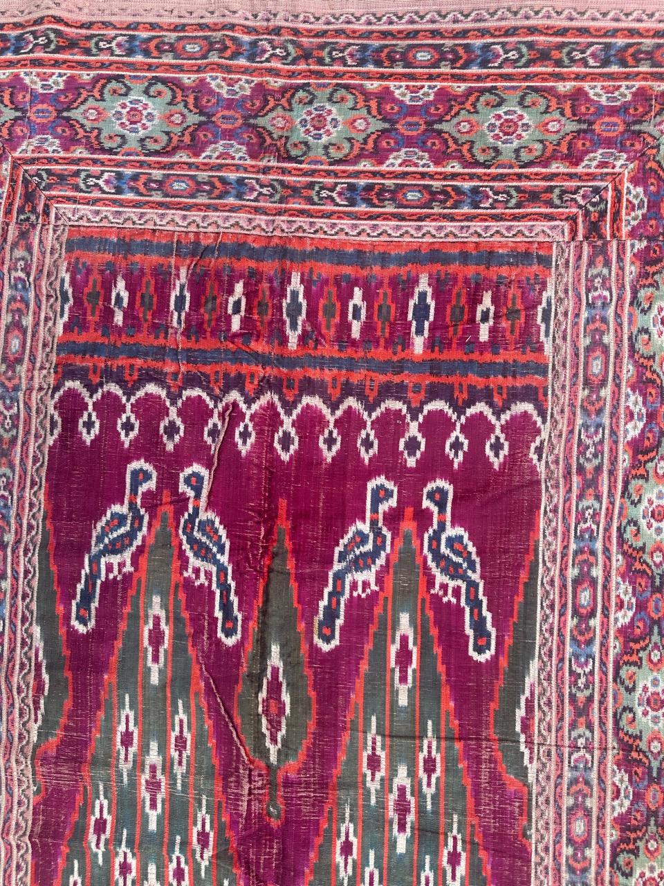 Muy bonito y raro tapiz antiguo de terciopelo de seda kashan Hecho a mano en venta