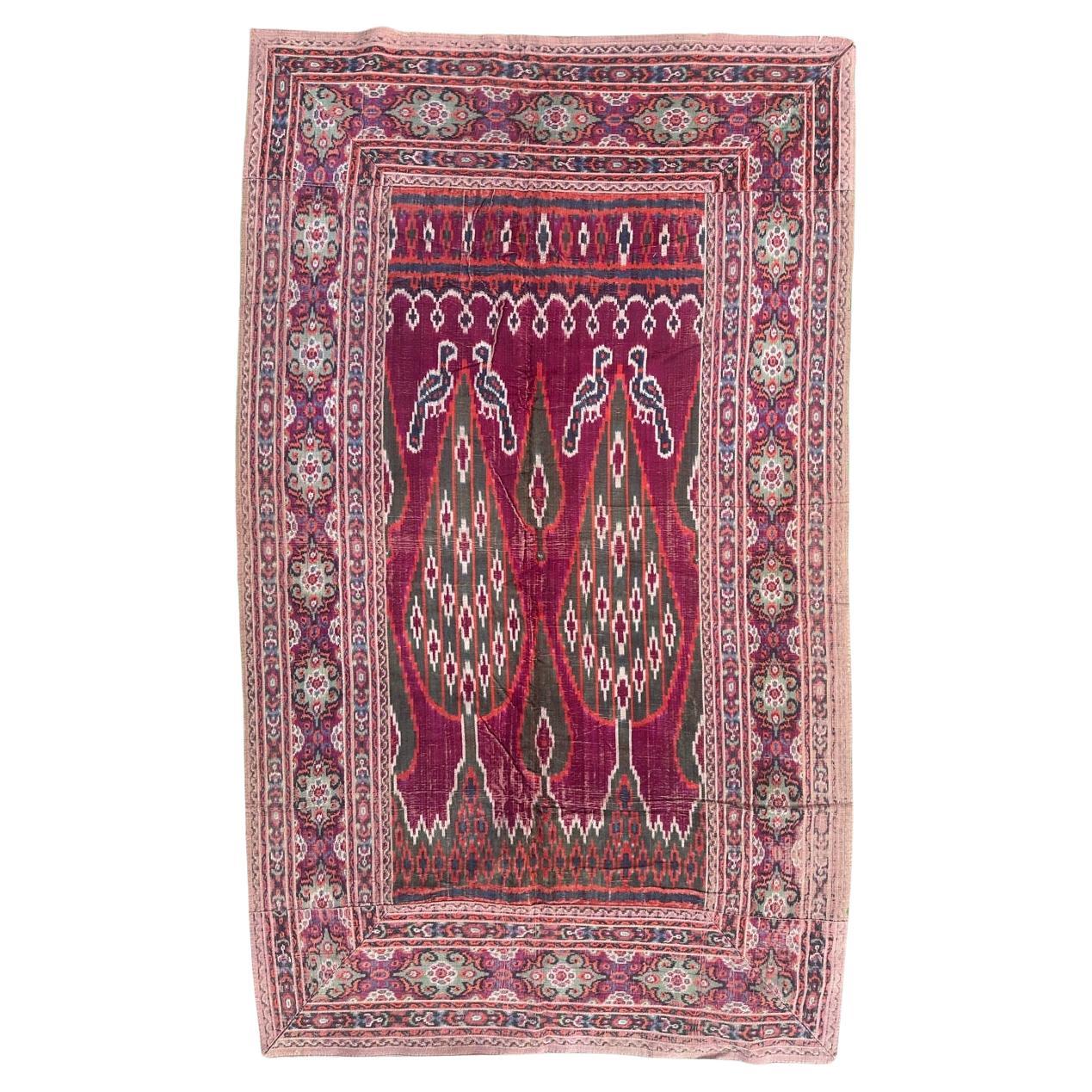 Very beautiful and rare antique kashan silk velvet tapestry