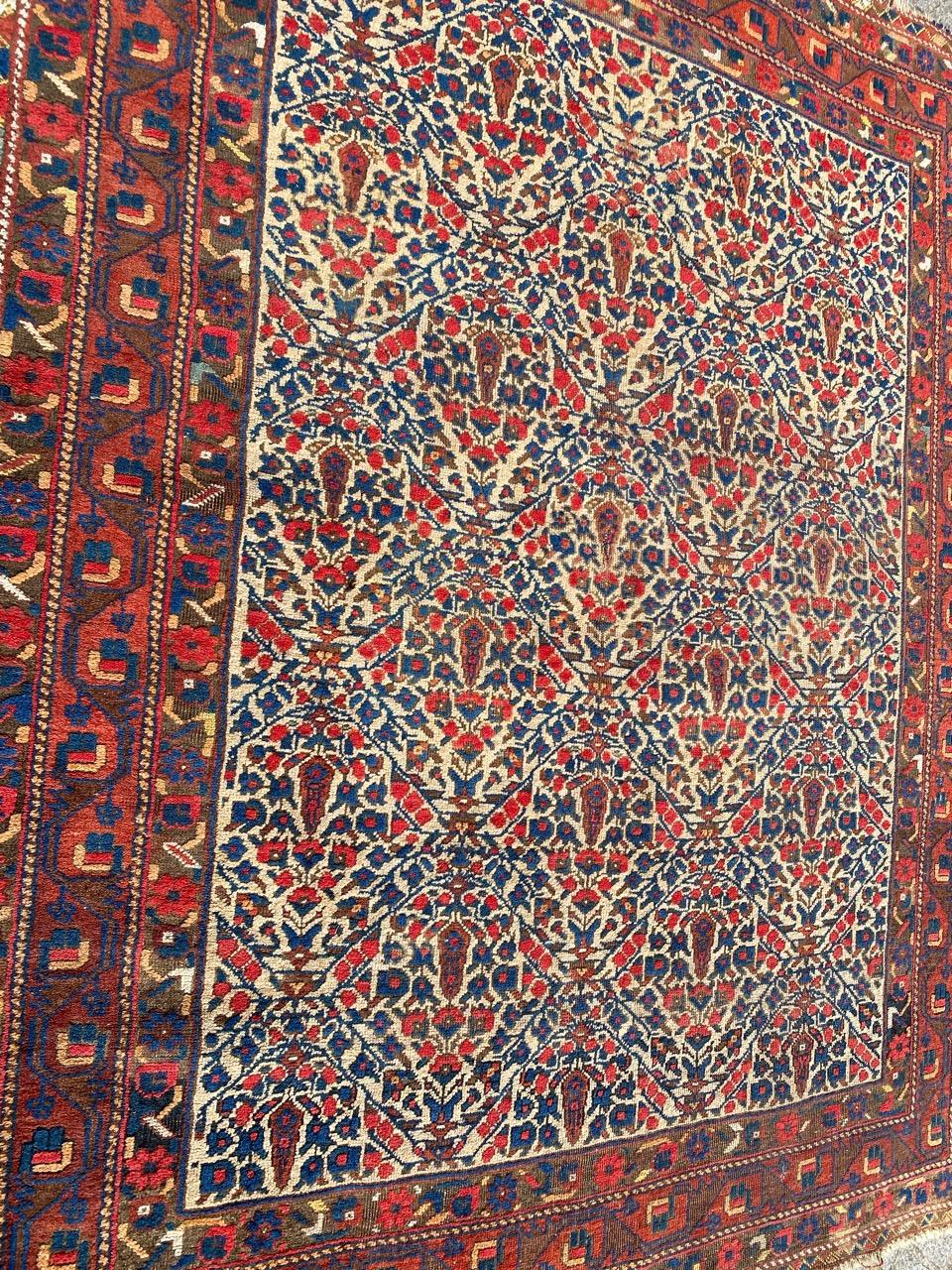 Very Beautiful Antique Afshar Rug For Sale 4