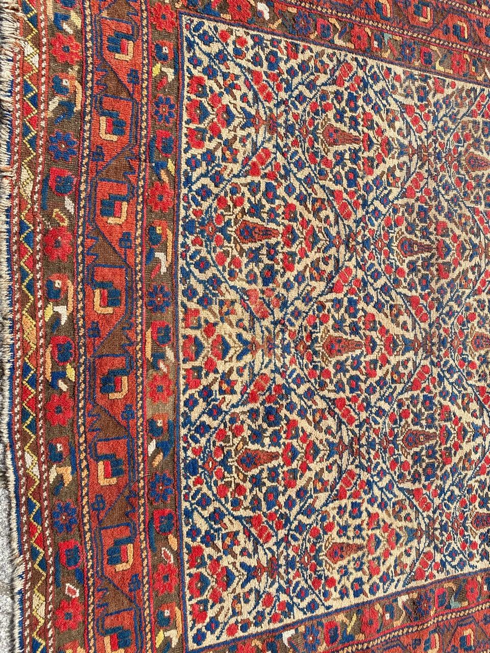 Very Beautiful Antique Afshar Rug For Sale 7