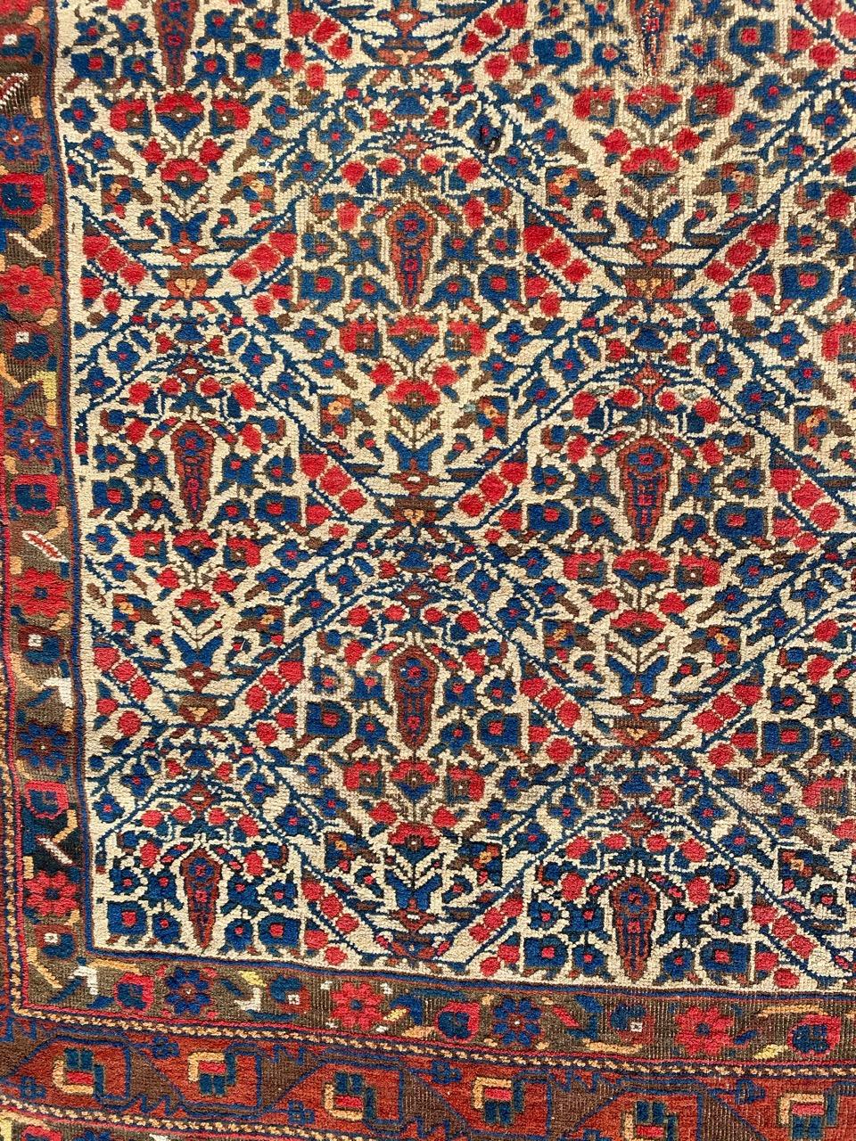 Wool Very Beautiful Antique Afshar Rug For Sale