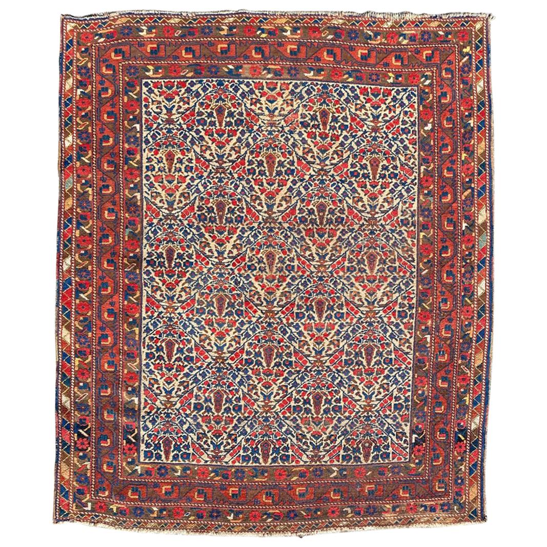 Very Beautiful Antique Afshar Rug For Sale