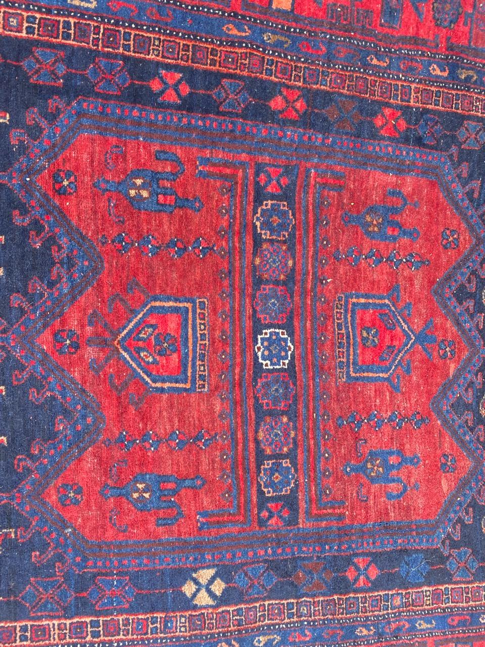 Bobyrug's Very Beautiful Antique Bijar Rug (Stammeskunst) im Angebot