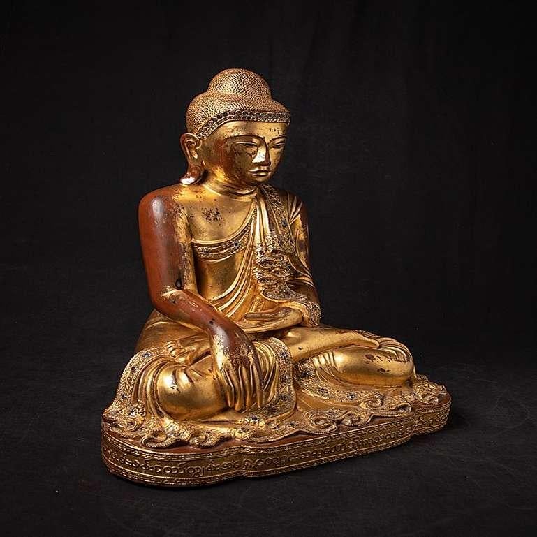 Eine sehr schöne antike burmesische Mandalay-Buddha-Statue aus Burma im Angebot 4