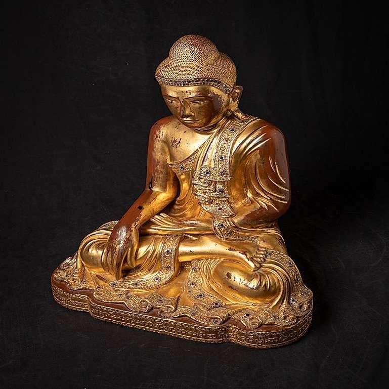 Very Beautiful Antique Burmese Mandalay Buddha Statue from Burma For Sale 8