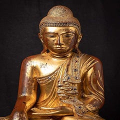 Very Beautiful Antique Burmese Mandalay Buddha Statue from Burma