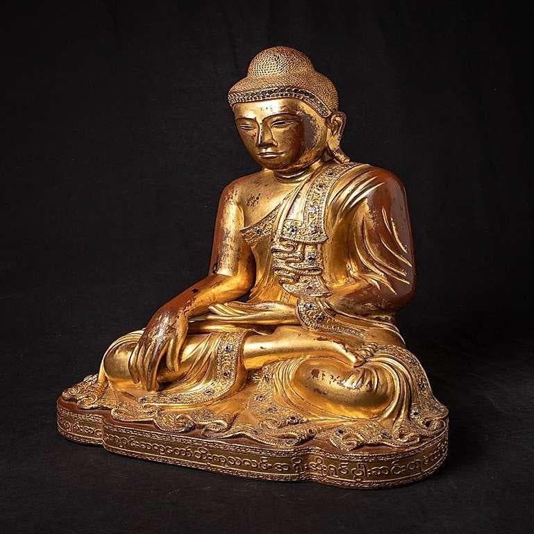 19th Century Very Beautiful Antique Burmese Mandalay Buddha Statue from Burma For Sale