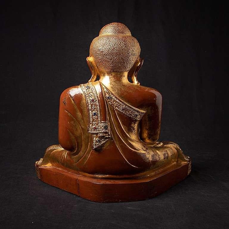 Very Beautiful Antique Burmese Mandalay Buddha Statue from Burma For Sale 3