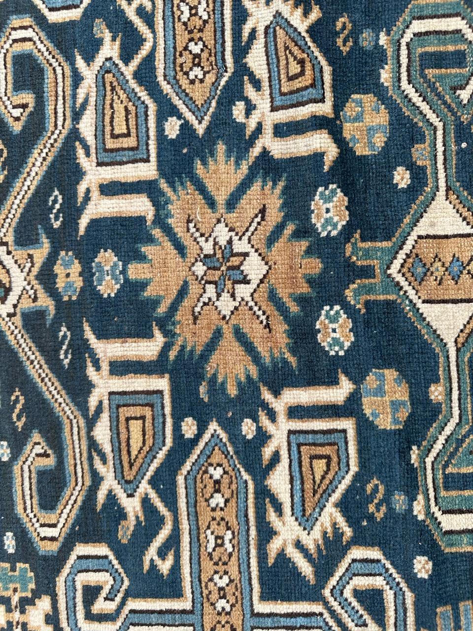 Very beautiful antique Caucasian shirvan perepedil rug For Sale 3