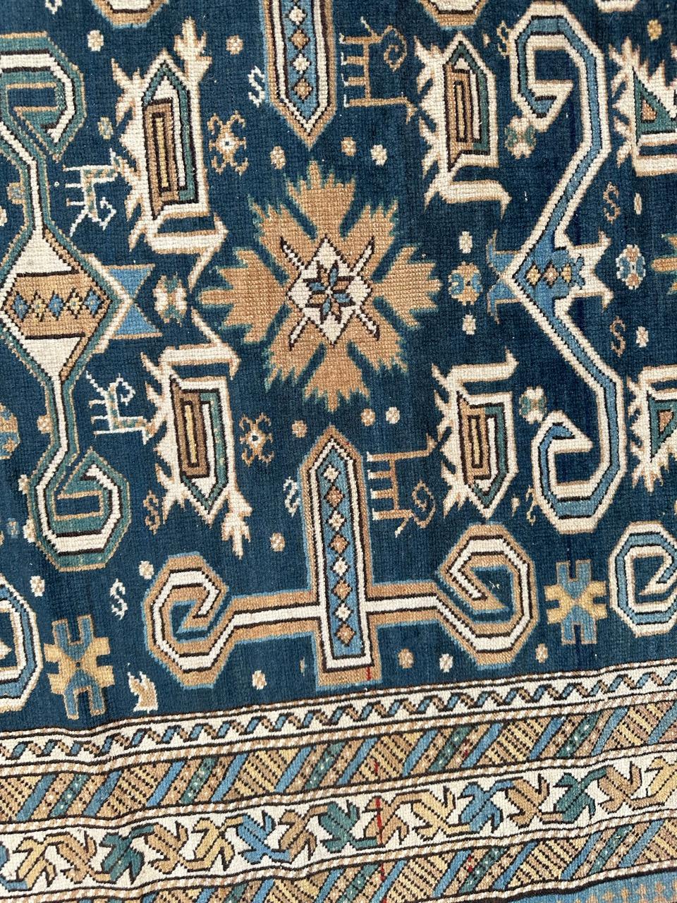 Very beautiful antique Caucasian shirvan perepedil rug For Sale 4