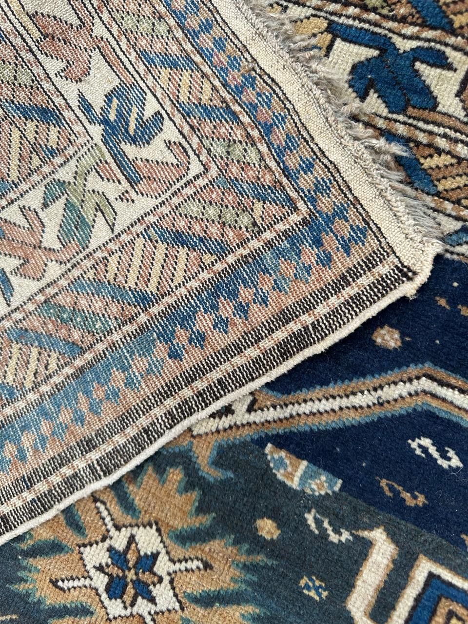 Very beautiful antique Caucasian shirvan perepedil rug For Sale 10