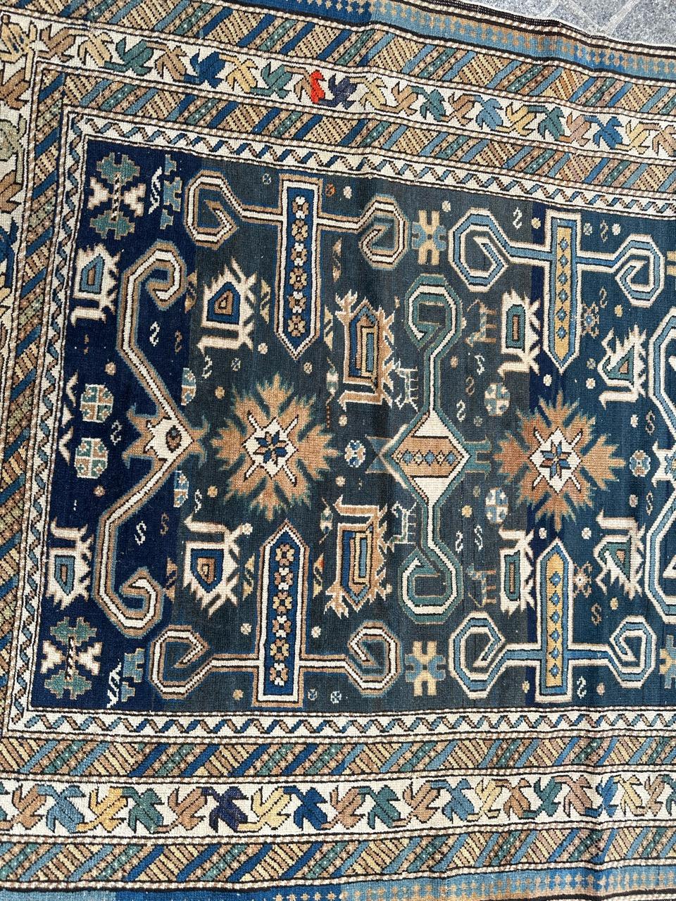 Kazak Very beautiful antique Caucasian shirvan perepedil rug For Sale