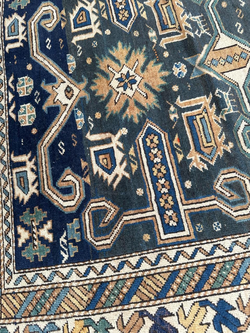 Azerbaijani Very beautiful antique Caucasian shirvan perepedil rug For Sale