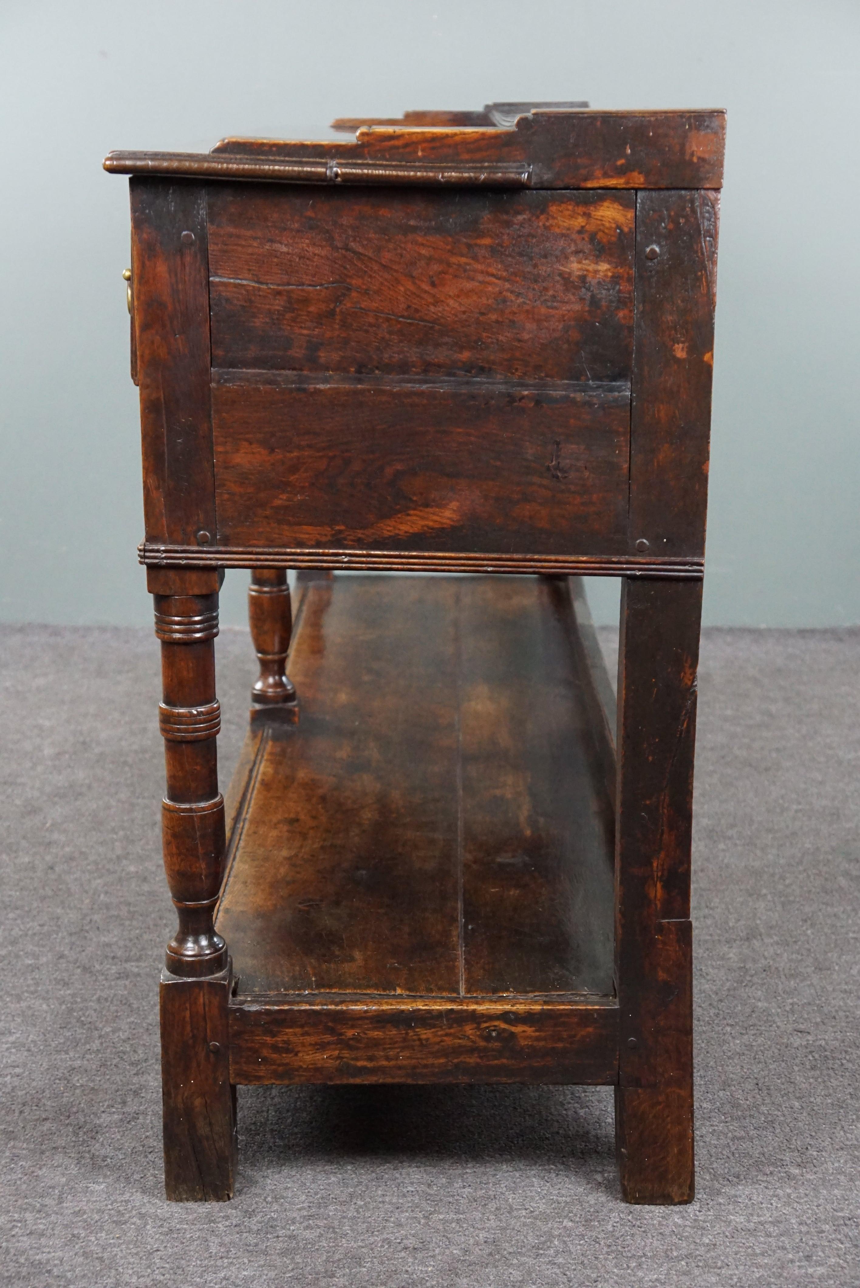 18th Century Very beautiful antique English oak dresser, mid-18th century For Sale