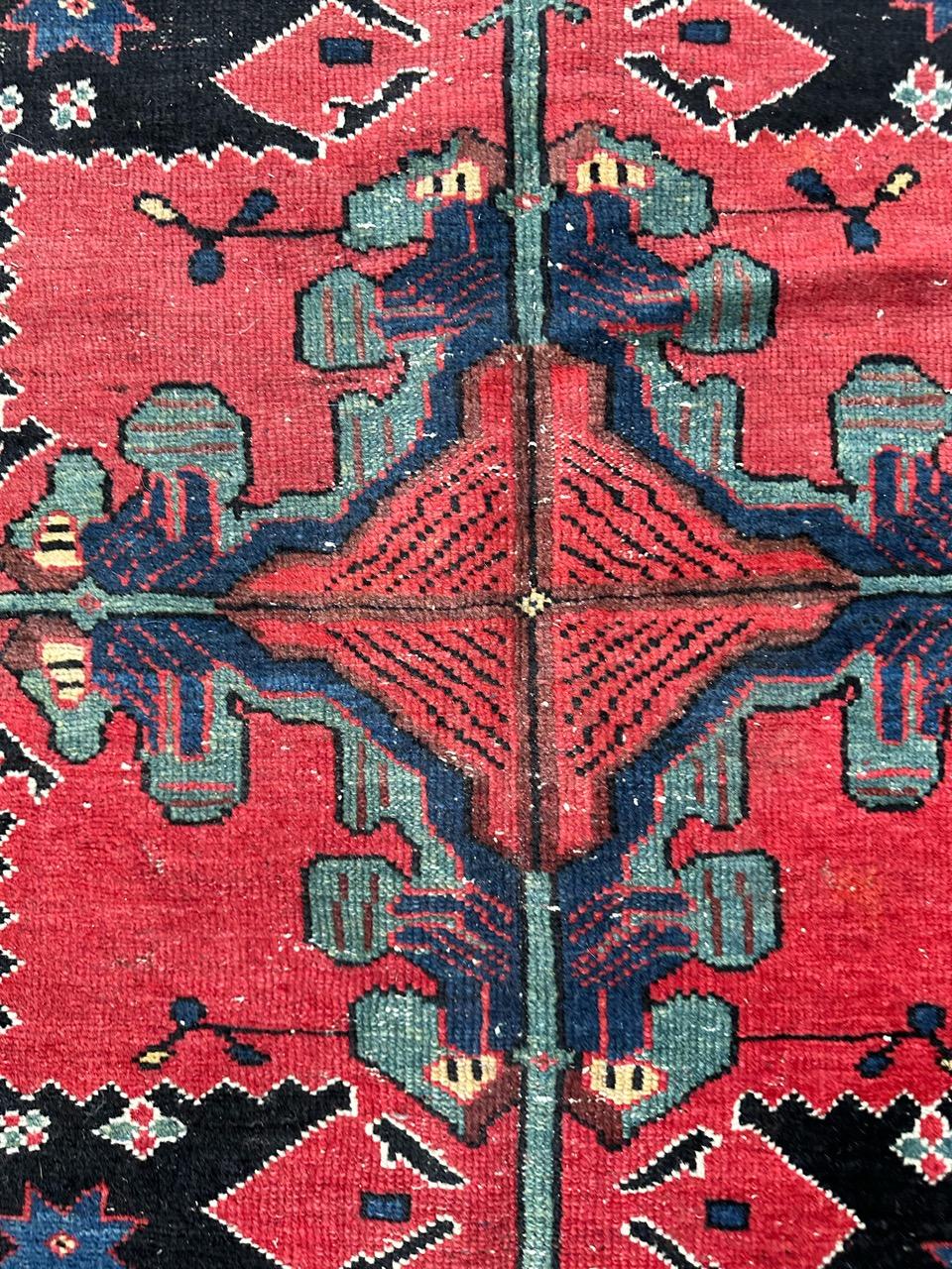 Bobyrug’s Very beautiful antique fine Hamadan rug  For Sale 7